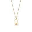 Cadena Double B para mujer en acero inoxidable con colgante, oro IP