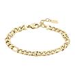 Women's Figaro bracelet Double B in stainless steel, gold plated