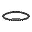 Pulsera de bolas Sphere Metal para hombre, acero inoxidable, negra