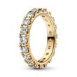 Eternity ring for ladies, gold-coloured with cubic zirconia