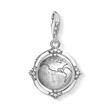 Charm Pendant Vintage Globe In 925 Sterling Silver
