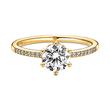 Ladies ring solitaire with zirconia stones