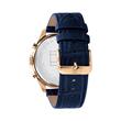 Men's Blue Leather Strap Watch