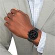 Armbanduhr für Herren aus Edelstahl, IP Black