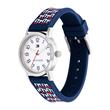 Children's watch in stainless steel with silicone strap, blue