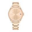 Ladies watch in rose gold-plated stainless steel