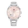 Stainless steel multifunction watch for ladies
