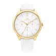 Ladies watch layla in gold-plated stainless steel and leather