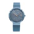 Reloj de pulsera libby para mujer en acero inoxidable, azul