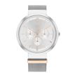 Ladies quartz watch in stainless steel, bicolour