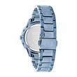 Ladies dress watch in stainless steel with mother-of-pearl, IP blue