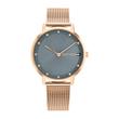 Armbanduhr für Damen aus Edelstahl, IP Rosé