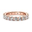 Eternity ring for ladies with cubic zirconia, rose