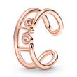 Open love ring for ladies, rose