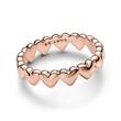 Moments Be Love anillo de mujer con corazones, oro rosa