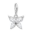 Butterfly Charm In Sterling Silver With Cubic Zirconia