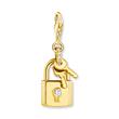 Charm Lock With Keys In Sterling Silver, Gold