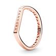 Logo Stacking Ring für Damen, rosé