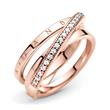 Triple crossed ladies ring, rosé