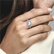 Halo Ring für Damen aus 925er Silber mit Zirkonia