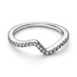 Sparkling wave ring in 925 sterling silver with zirconia