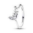 Love ring for ladies in 925 silver, Moments