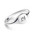 Ladies' signet ring in 925 silver, Moments, engravable