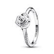 Rose in Bloom ring for ladies in sterling silver