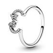 Ladies ring minnie silhouette in sterling silver
