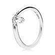 Ring wishbone made of 925 silver with zirconia
