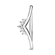 Wishbone ring tiara in sterling silver with zirconia