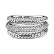 Ladies ring snake link pattern in 925 silver