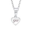 Engravable heart chain for girls made of sterling silver