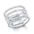 Ring set for ladies in 925 silver with zirconia