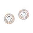 Ladies earrings in rose gold plated stainless steel