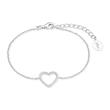 Ladies Bracelet Heart In 925 Silver With Zirconia