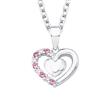 Children'S Chain Hearts In Sterling Silver With Zirconia