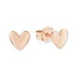Heart Stud Earrings For Ladies In Stainless Steel, Rosé