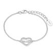 Pulsera de mujer corazón e infinito de plata 925