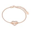 Ladies heart bracelet infinity in sterling silver, rosé