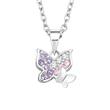 Necklace Butterflies Sterling Silver With Zirconia