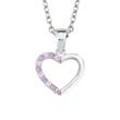 Heart Chain For Girls In Sterling Silver With Zirconia