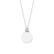 Ladies engraving necklace in sterling silver with zirconia