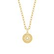 Ladies necklace in gold-plated sterling silver with cubic zirconia