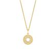 Necklace coin for women in sterling silver, gold plated
