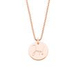 Ladies necklace in rose gold plated 925 silver zirconia