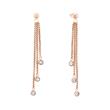 Stud earrings for ladies in rose gold plated stainless steel