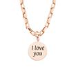 Necklace for ladies in stainless steel, IP rosé