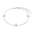Ladies bracelet stars of 925 silver with zirconia