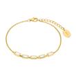 Ladies' Bracelet In Gold-Plated 925 Sterling Silver, Zirconia
